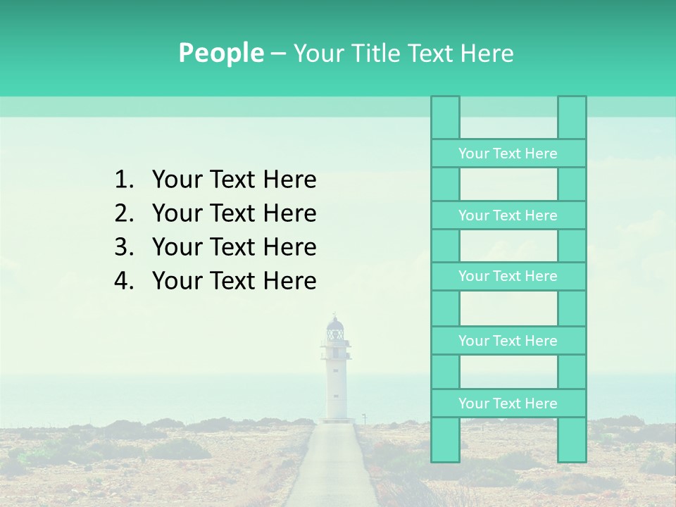 Ocean Islands Path PowerPoint Template