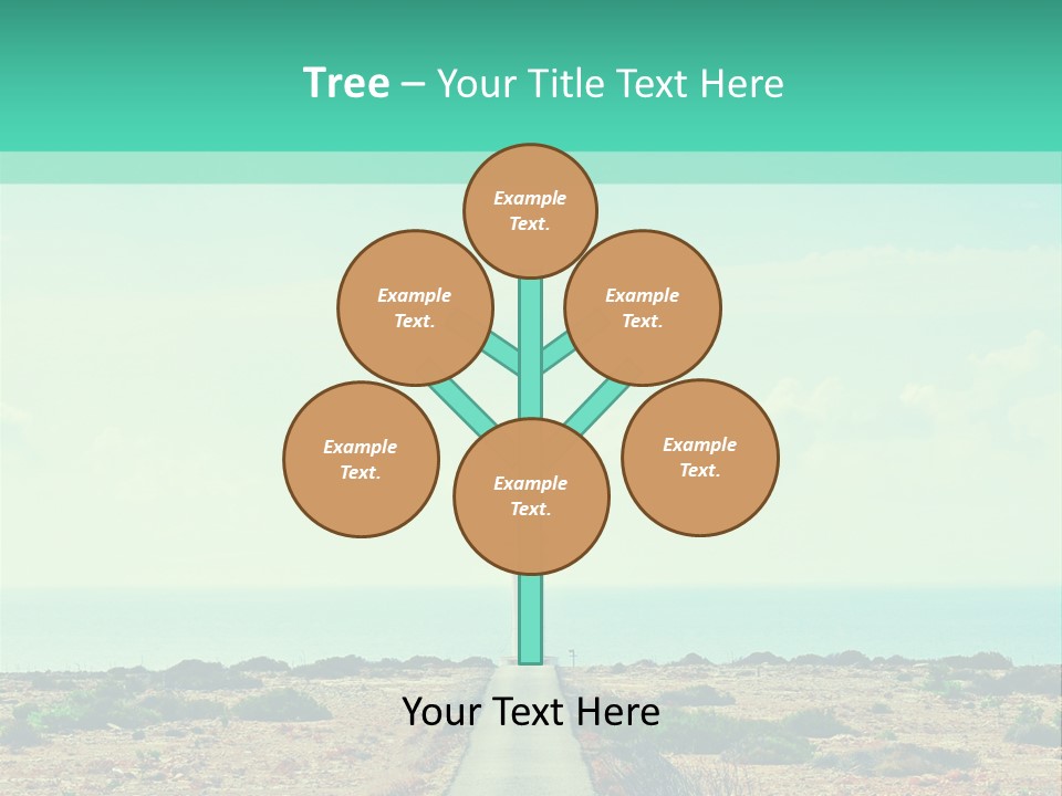 Ocean Islands Path PowerPoint Template