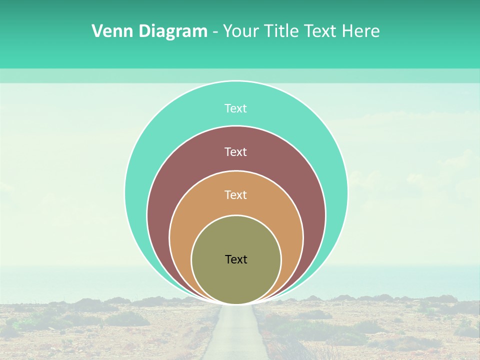 Ocean Islands Path PowerPoint Template