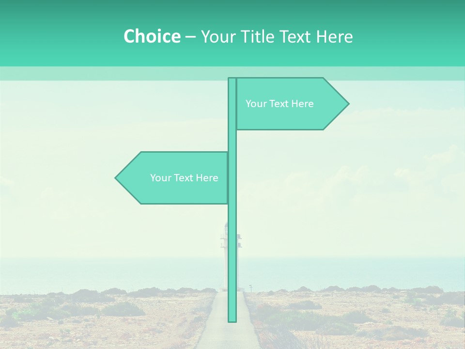 Ocean Islands Path PowerPoint Template