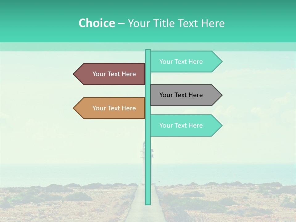 Ocean Islands Path PowerPoint Template