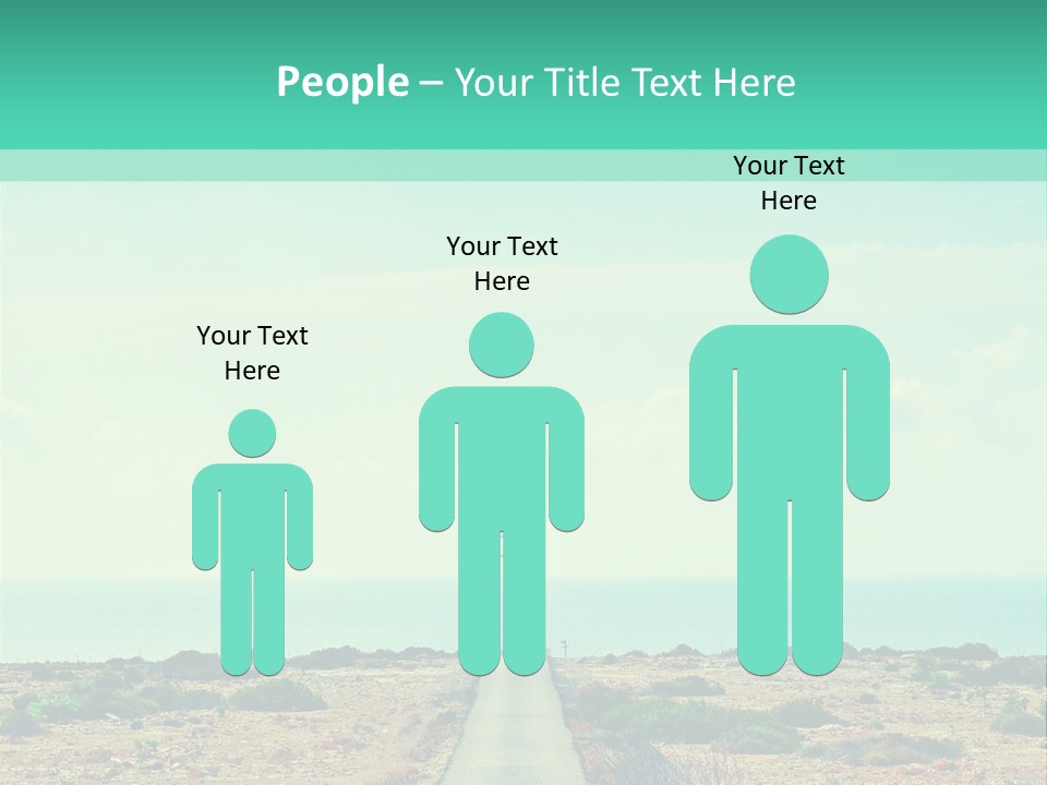 Ocean Islands Path PowerPoint Template