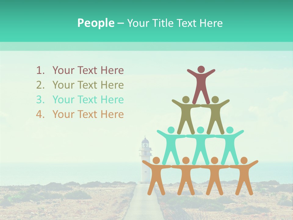 Ocean Islands Path PowerPoint Template