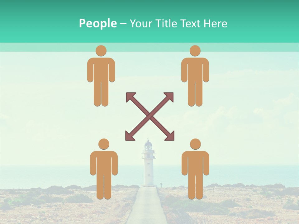 Ocean Islands Path PowerPoint Template