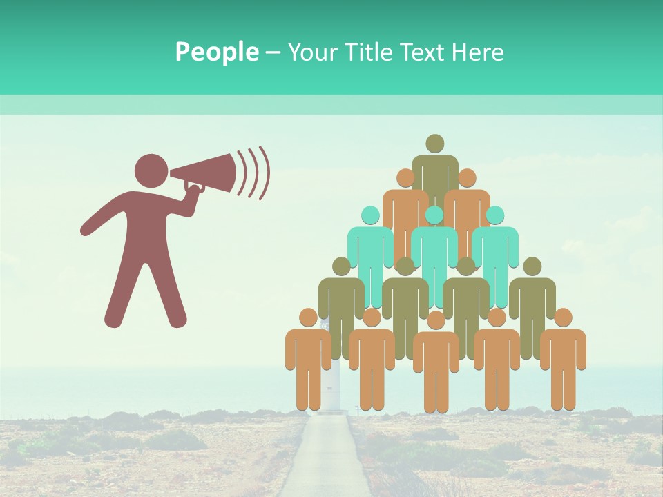 Ocean Islands Path PowerPoint Template