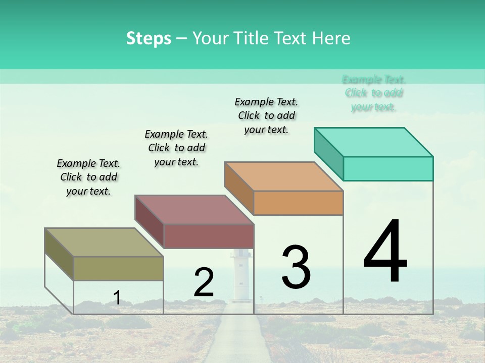 Ocean Islands Path PowerPoint Template