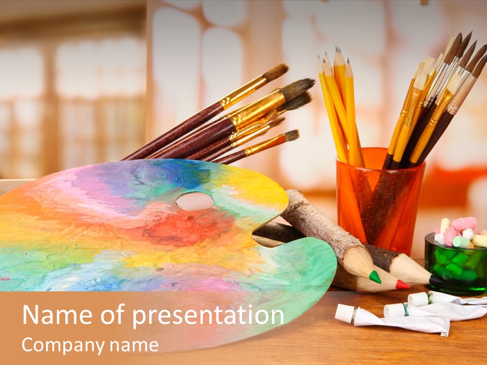 Table Palette Design PowerPoint Template