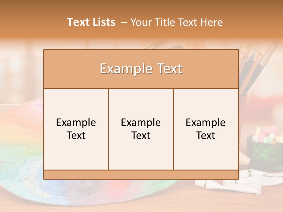 Table Palette Design PowerPoint Template