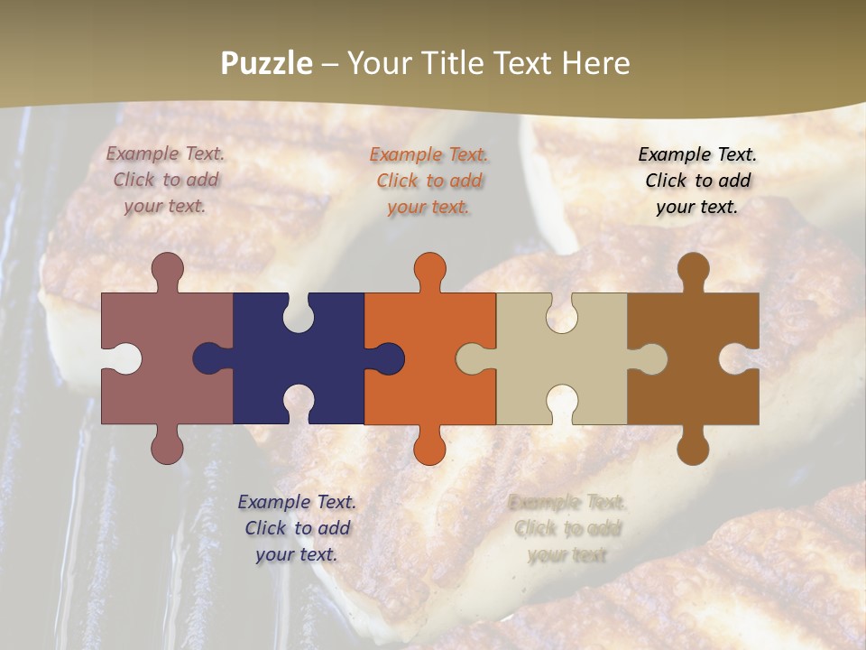 Grilling Saganaki Food PowerPoint Template