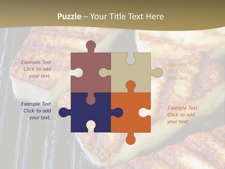 Grilling Saganaki Food PowerPoint Template