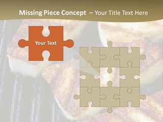 Grilling Saganaki Food PowerPoint Template