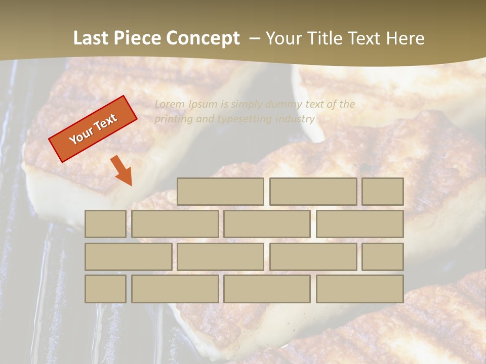 Grilling Saganaki Food PowerPoint Template