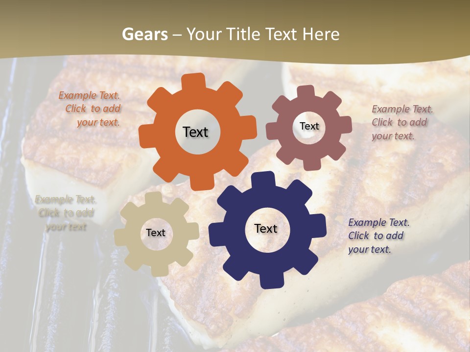 Grilling Saganaki Food PowerPoint Template