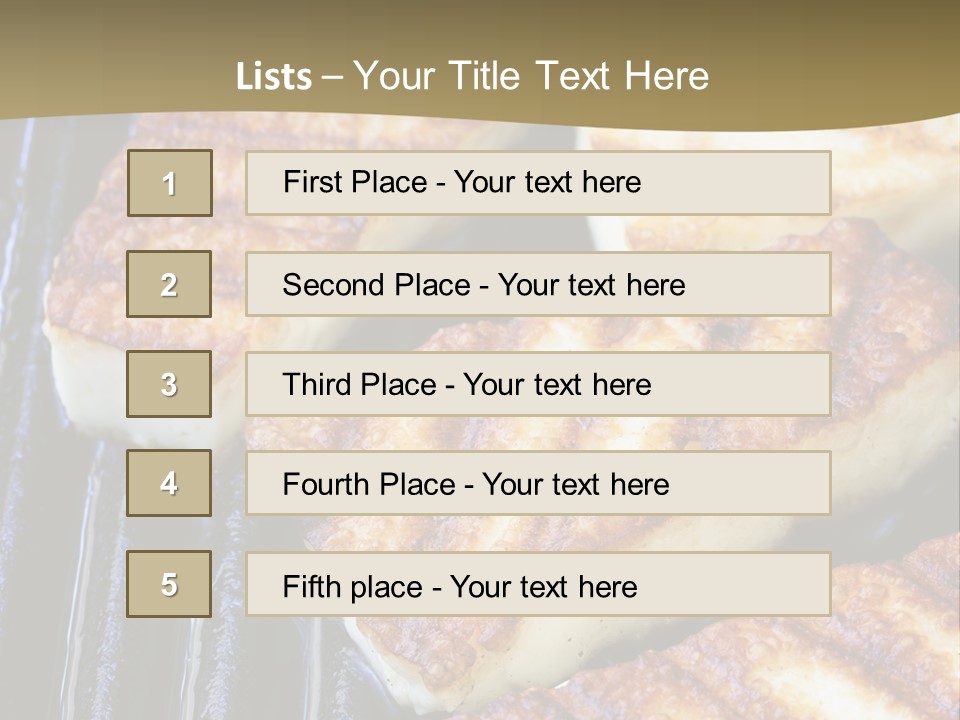 Grilling Saganaki Food PowerPoint Template