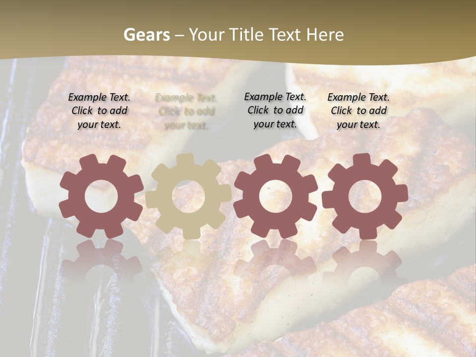 Grilling Saganaki Food PowerPoint Template