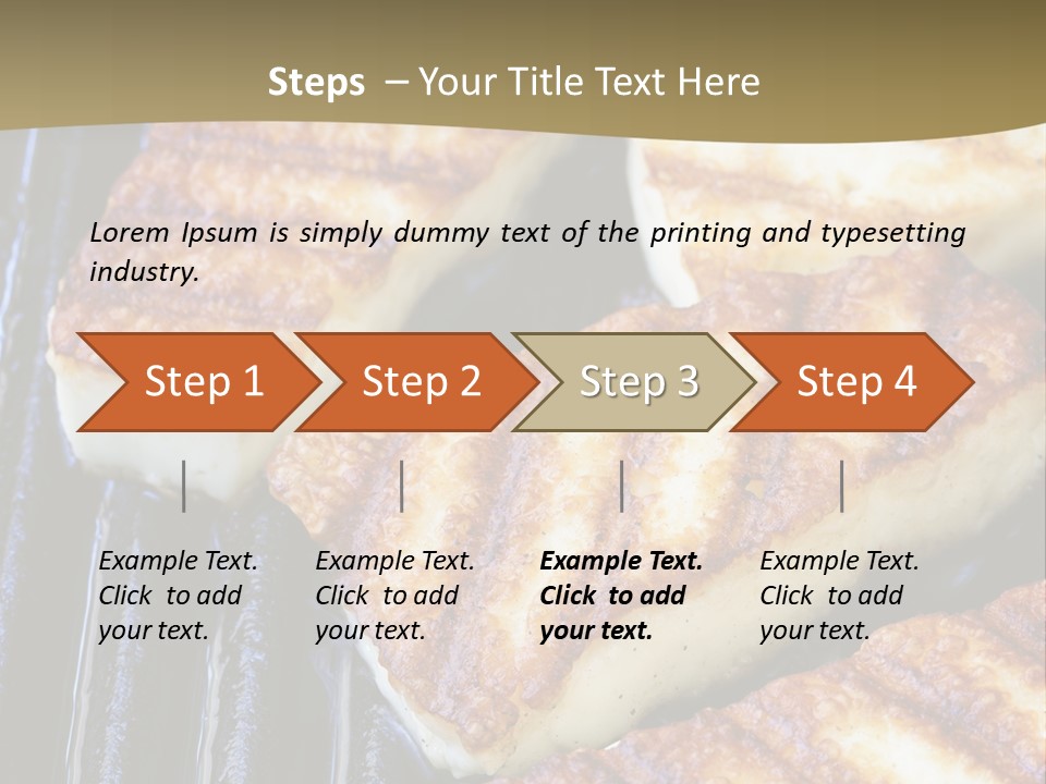 Grilling Saganaki Food PowerPoint Template