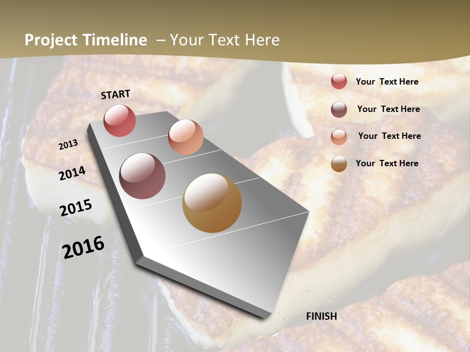 Grilling Saganaki Food PowerPoint Template
