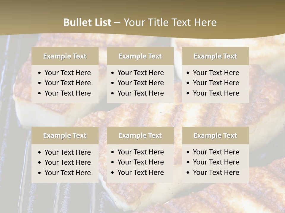 Grilling Saganaki Food PowerPoint Template