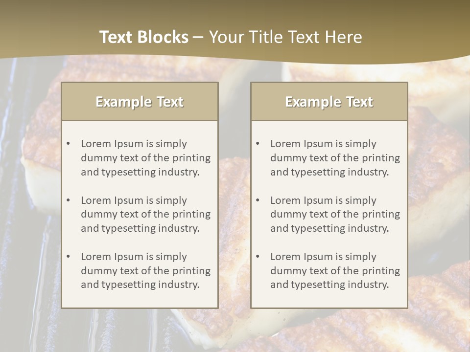 Grilling Saganaki Food PowerPoint Template