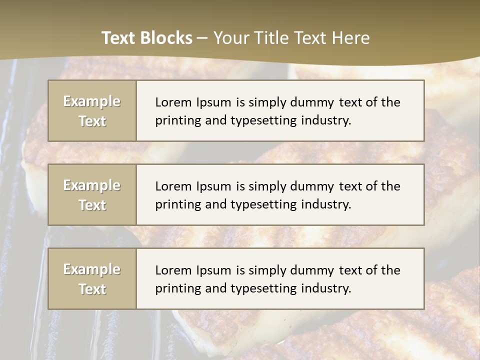 Grilling Saganaki Food PowerPoint Template