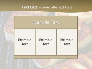Grilling Saganaki Food PowerPoint Template