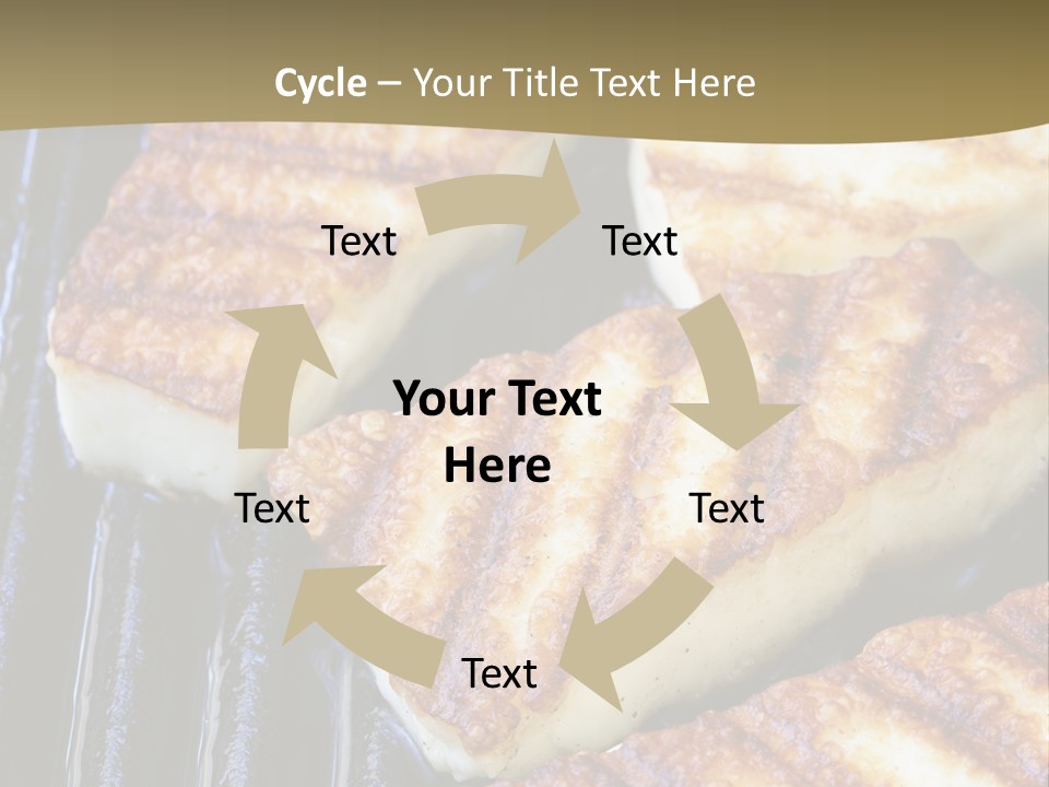 Grilling Saganaki Food PowerPoint Template