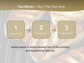 Grilling Saganaki Food PowerPoint Template