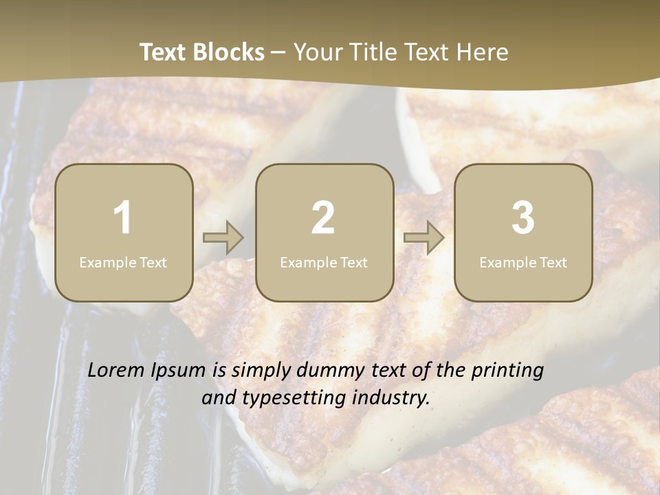 Grilling Saganaki Food PowerPoint Template