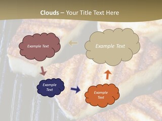 Grilling Saganaki Food PowerPoint Template