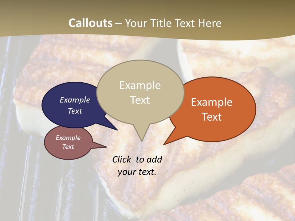 Grilling Saganaki Food PowerPoint Template
