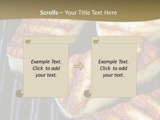 Grilling Saganaki Food PowerPoint Template