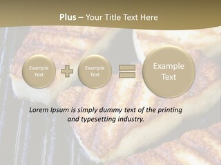 Grilling Saganaki Food PowerPoint Template