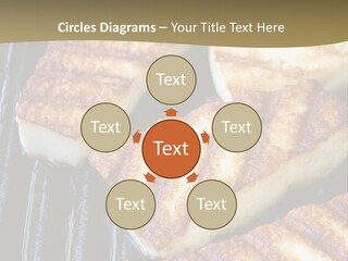 Grilling Saganaki Food PowerPoint Template