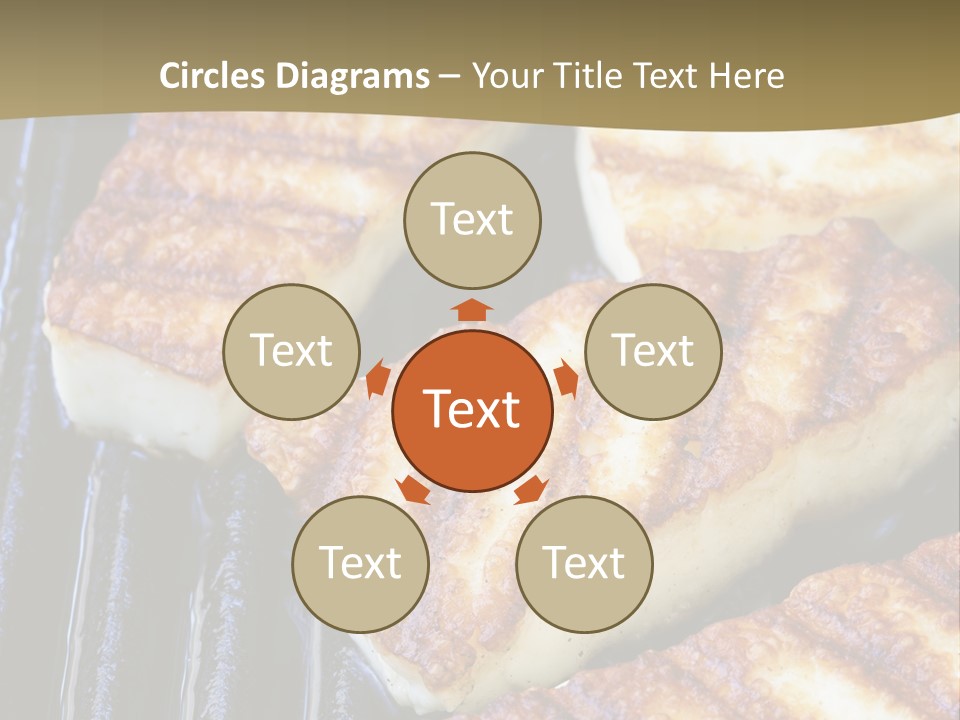 Grilling Saganaki Food PowerPoint Template