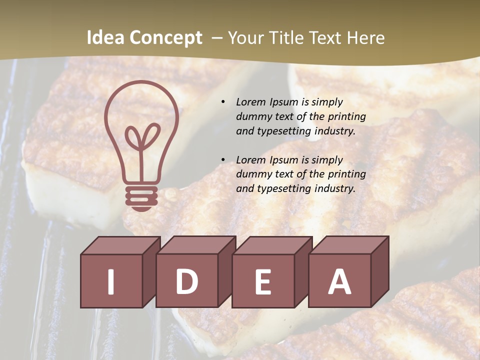 Grilling Saganaki Food PowerPoint Template