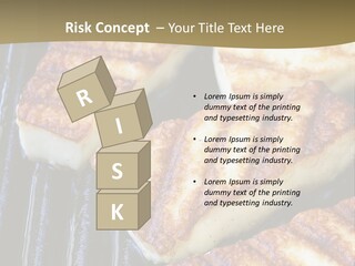 Grilling Saganaki Food PowerPoint Template