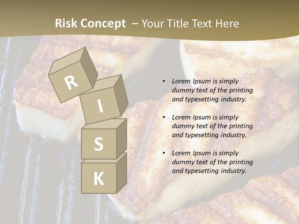 Grilling Saganaki Food PowerPoint Template