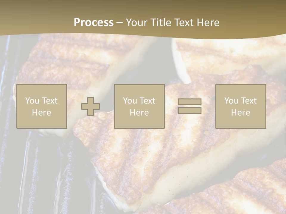 Grilling Saganaki Food PowerPoint Template