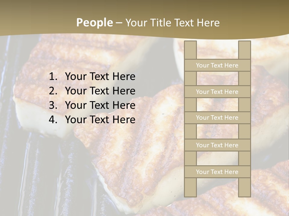 Grilling Saganaki Food PowerPoint Template