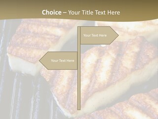 Grilling Saganaki Food PowerPoint Template
