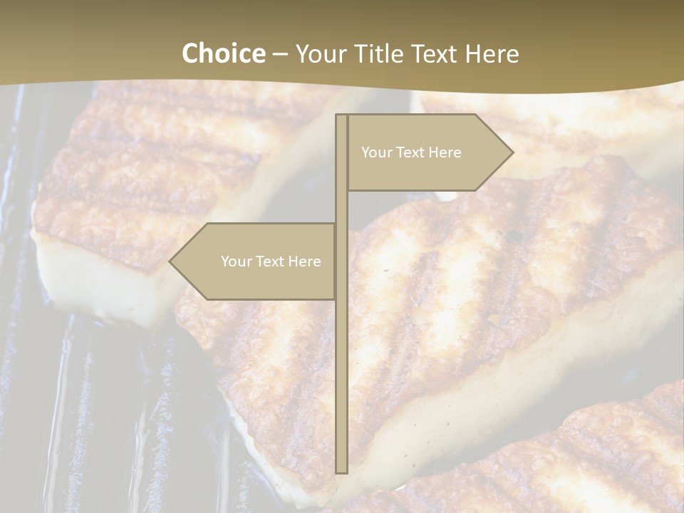 Grilling Saganaki Food PowerPoint Template