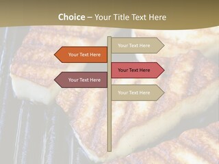 Grilling Saganaki Food PowerPoint Template