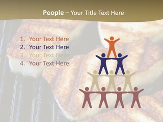 Grilling Saganaki Food PowerPoint Template