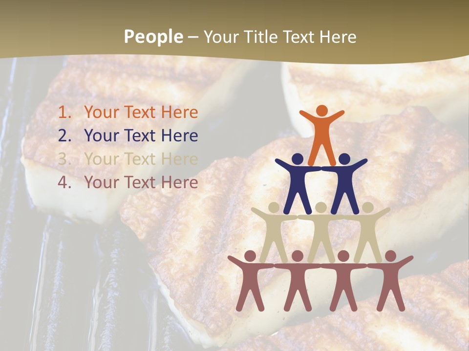 Grilling Saganaki Food PowerPoint Template