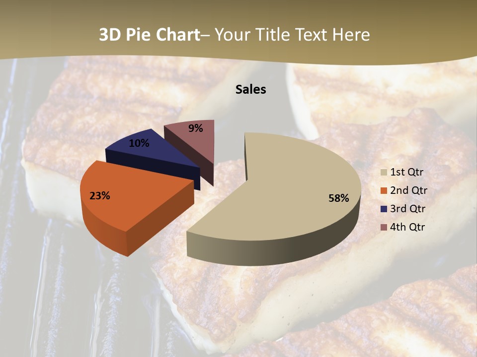 Grilling Saganaki Food PowerPoint Template