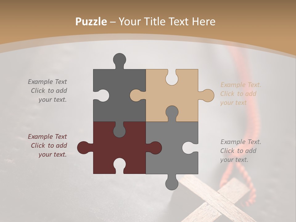 Necklace Christian Black PowerPoint Template