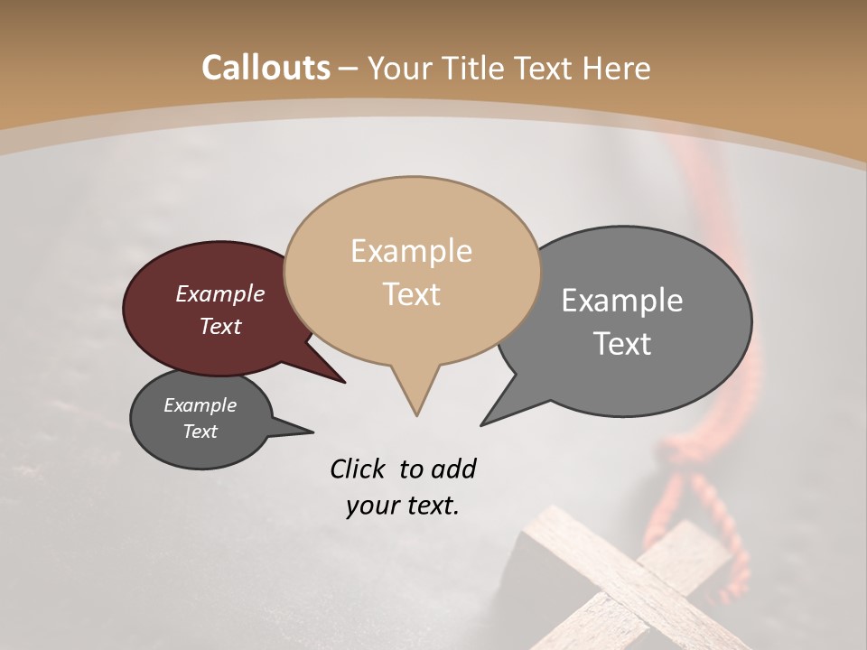 Necklace Christian Black PowerPoint Template