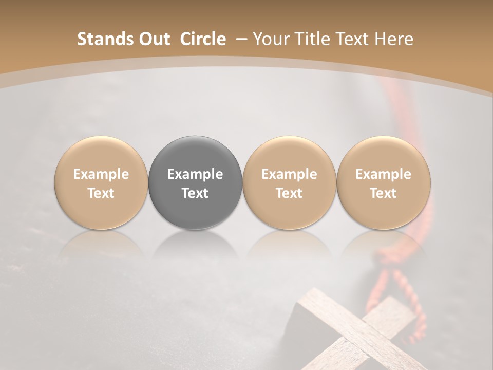 Necklace Christian Black PowerPoint Template