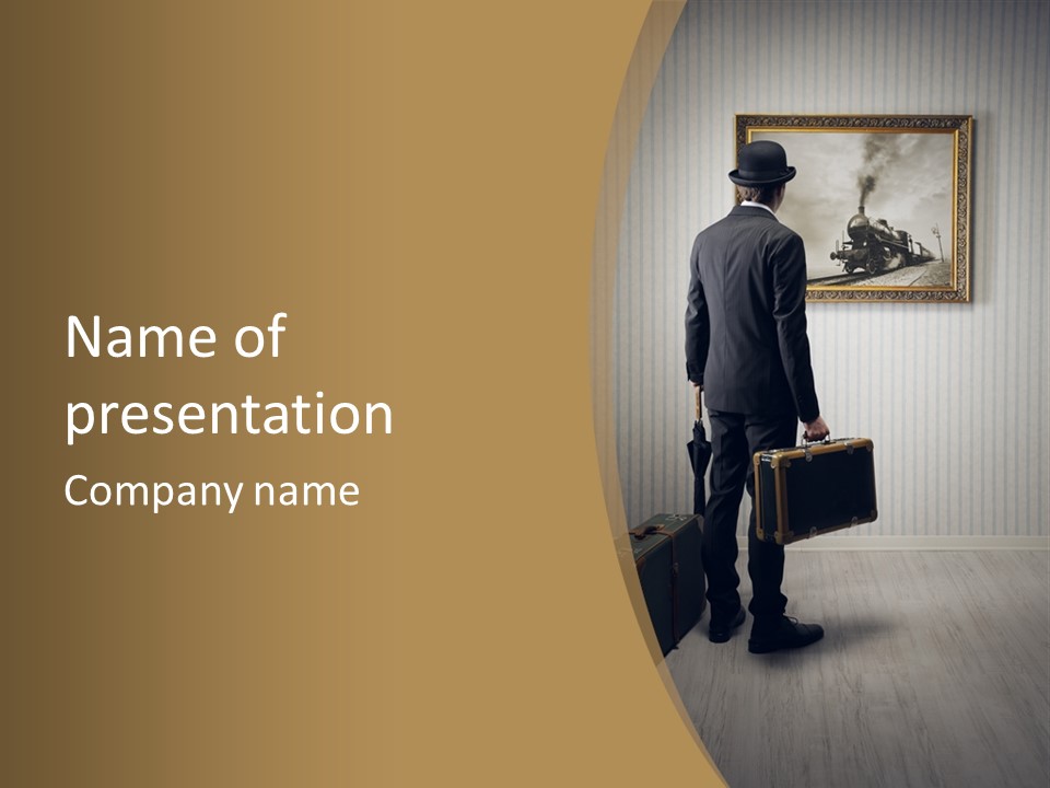 Observing Museum Suitcases PowerPoint Template