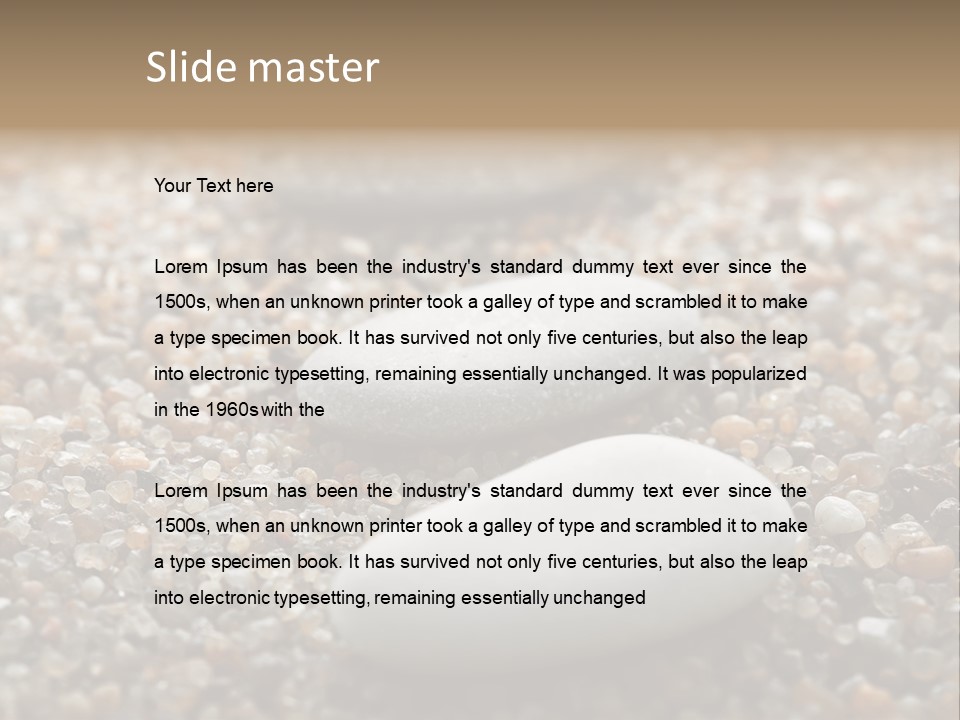 Background Sand Macro PowerPoint Template